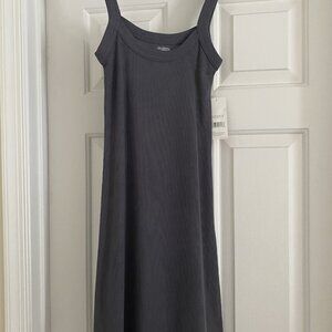 NWT CARNIVAL FASHION Ribbed Dress Charcoal Gray Sz Medium